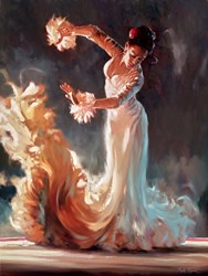 Flamenco Dance II by Mark Spain - Original Painting on Stretched Canvas sized 24x32 inches. Available from Whitewall Galleries